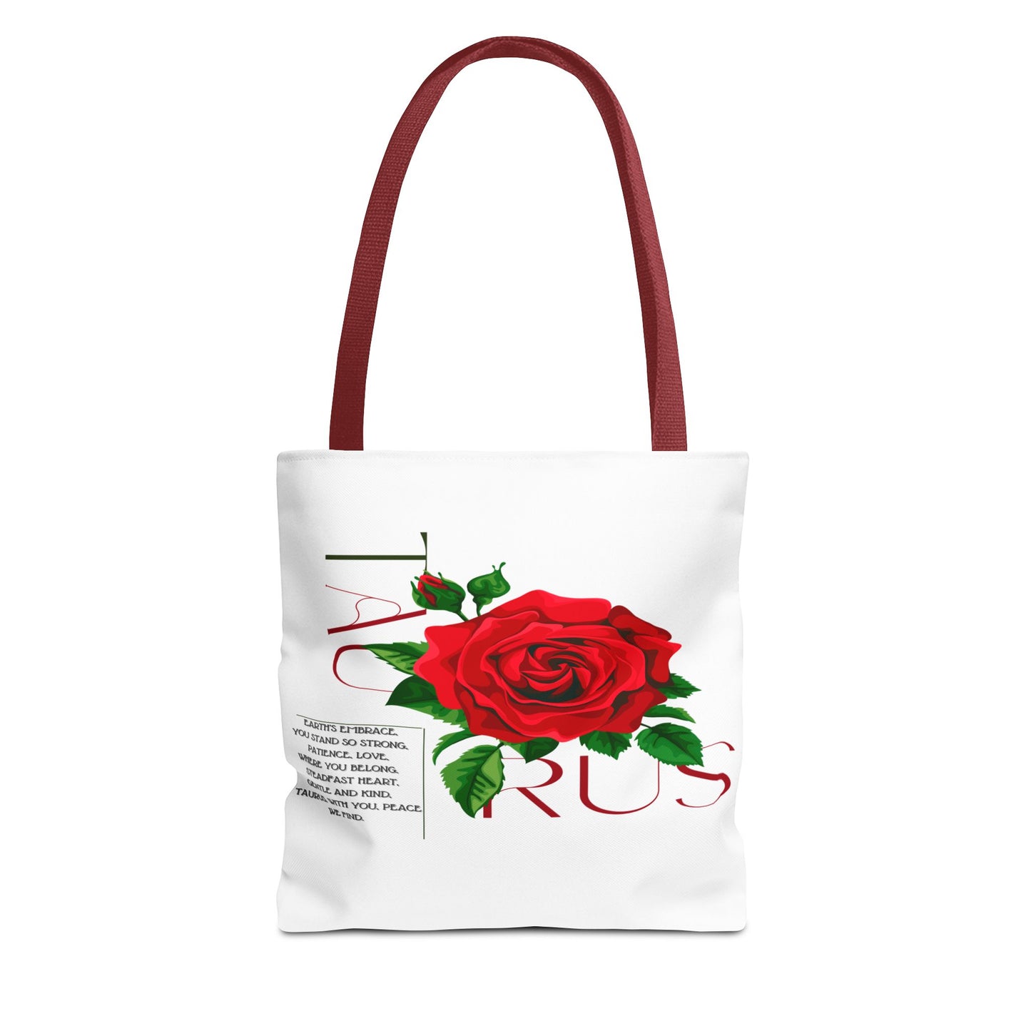 Taurus Rose White Tote Bag, 3 Sizes