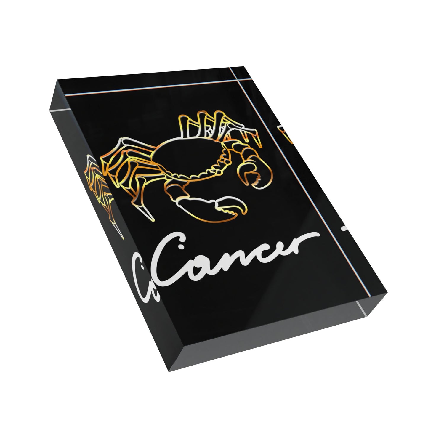 Cancer Crab Photo Block, Black