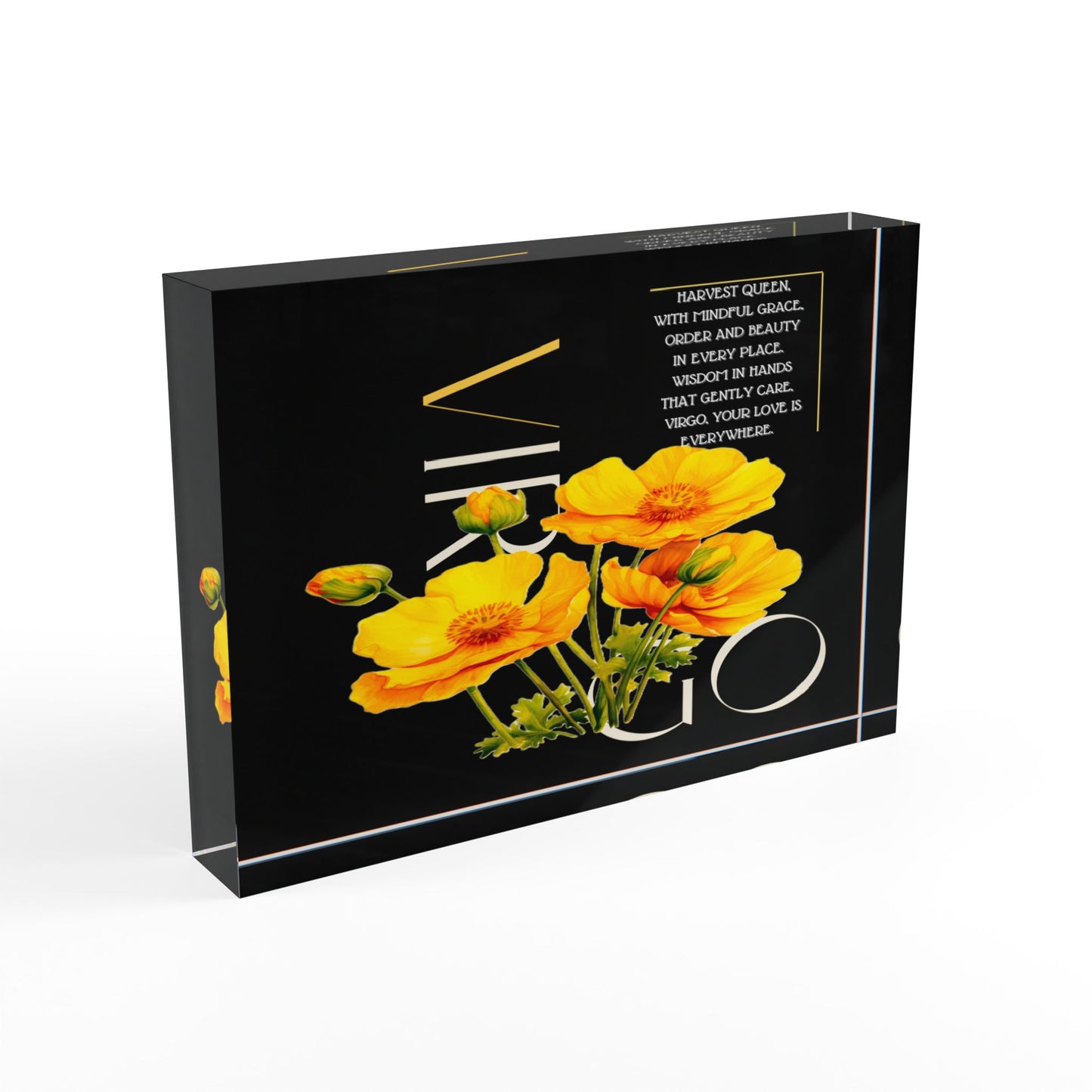 Virgo Buttercups, Photo Block (Black)