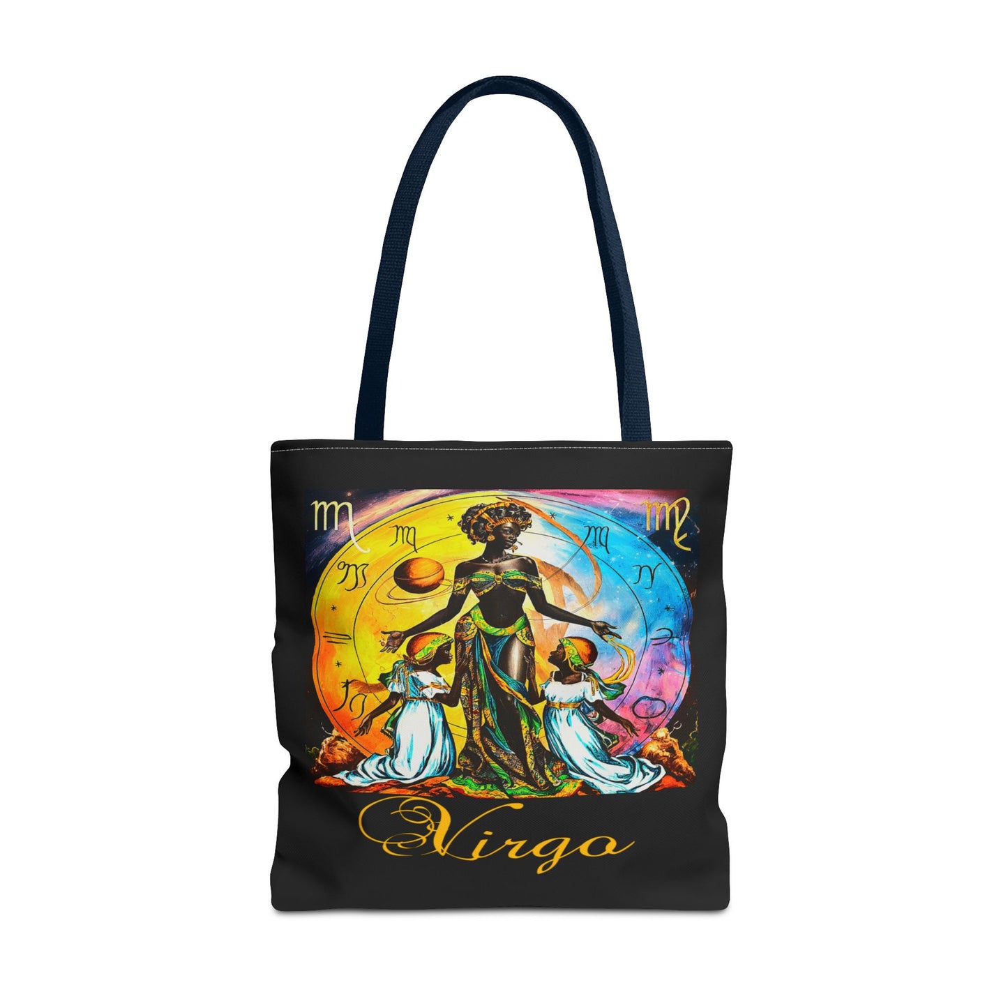 Virgo Black Tote Bag, 3 Sizes