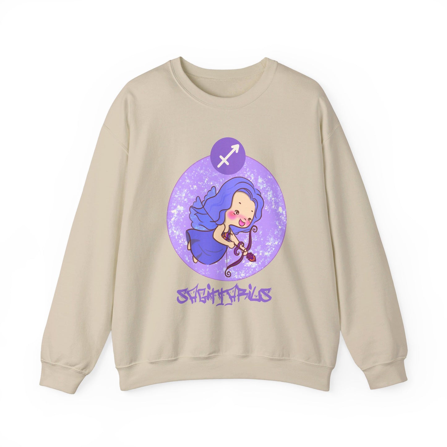 Sagittarius Chibi Archer, Unisex Heavy Blend™ Crewneck Sweatshirt