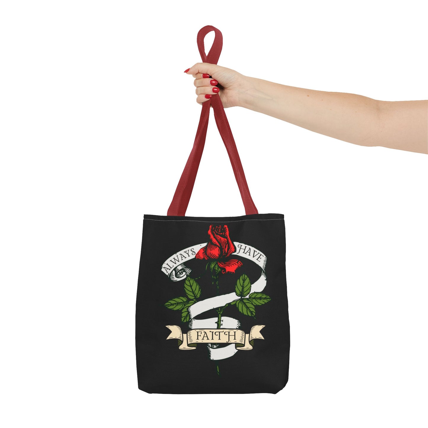 Always Have Faith Black Tote Bag, 3 Sizes