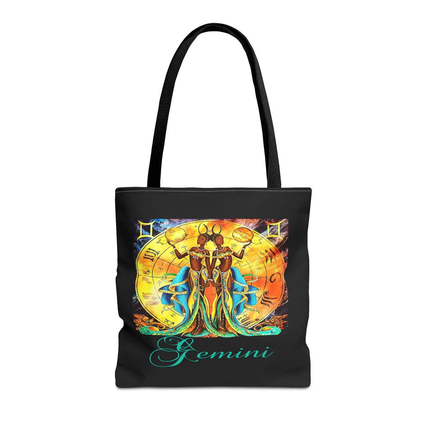 Gemini II Black Tote Bag, 3 Sizes