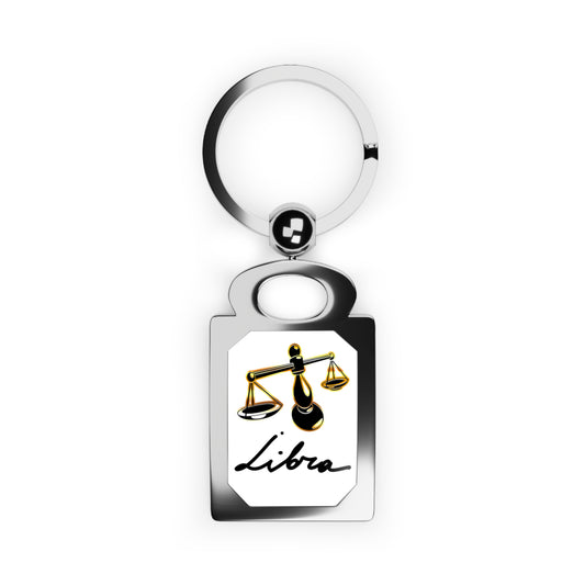 Libra Scales, Rectangle Photo Keyring