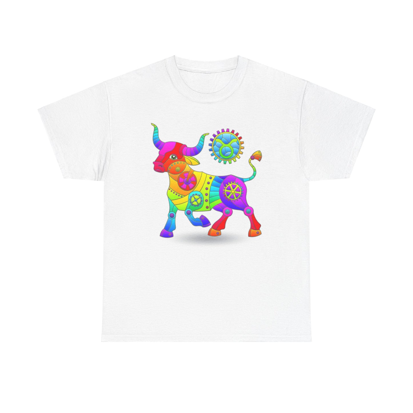 Taurus Rainbow Steampunk, Unisex Heavy Cotton Tee