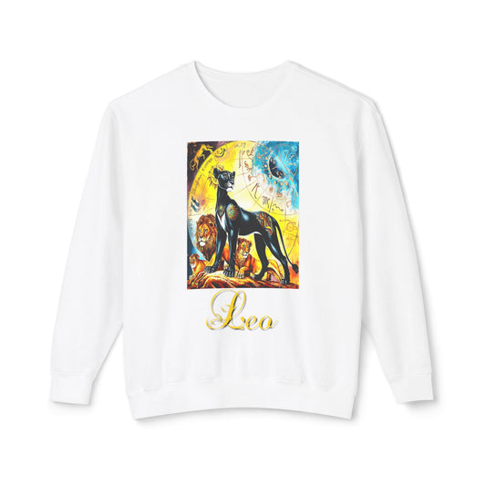 Leo, Unisex Lightweight Crewneck Sweatshirt