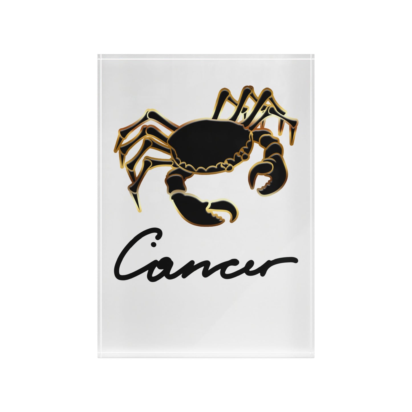 Cancer Crab Photo Block, White