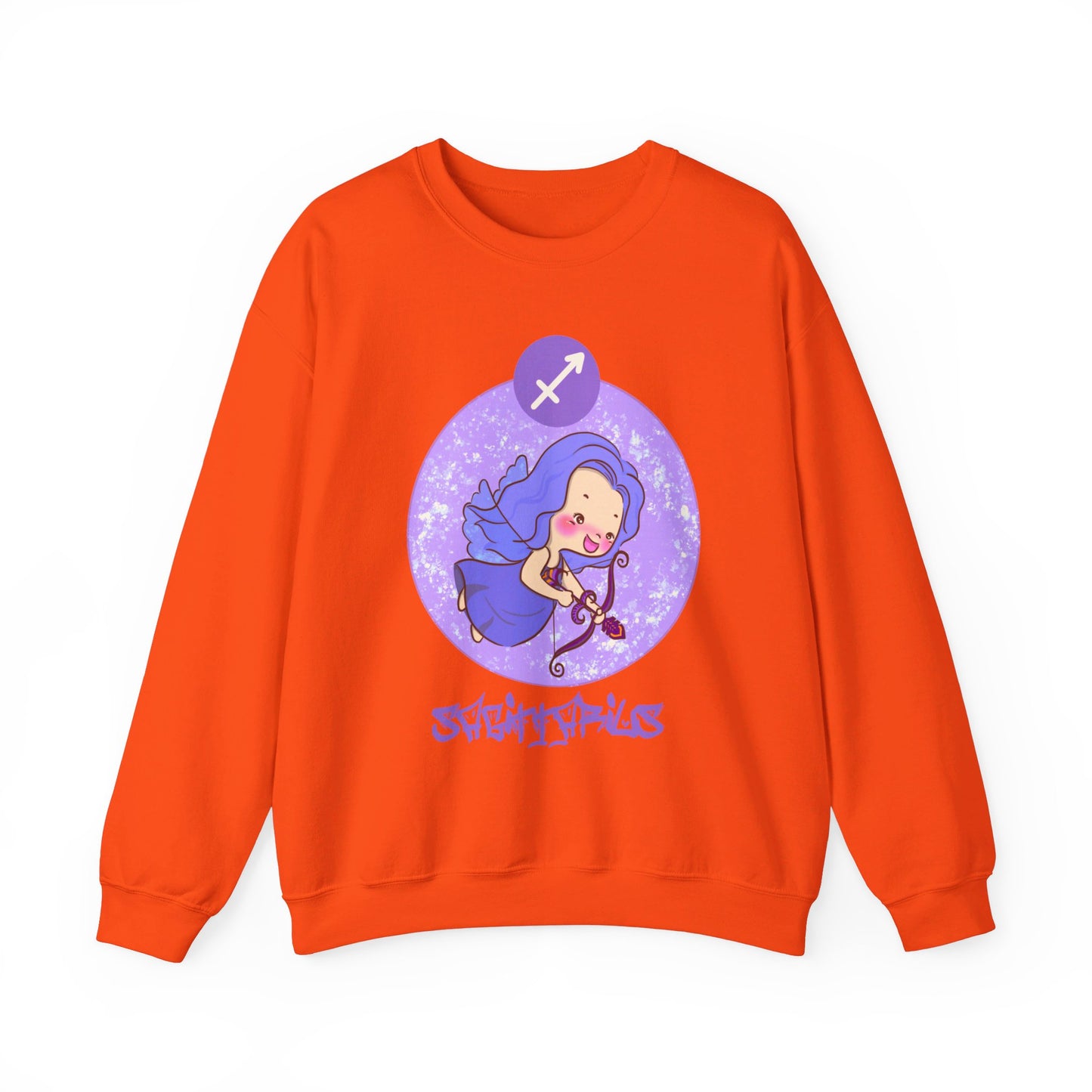 Sagittarius Chibi Archer, Unisex Heavy Blend™ Crewneck Sweatshirt