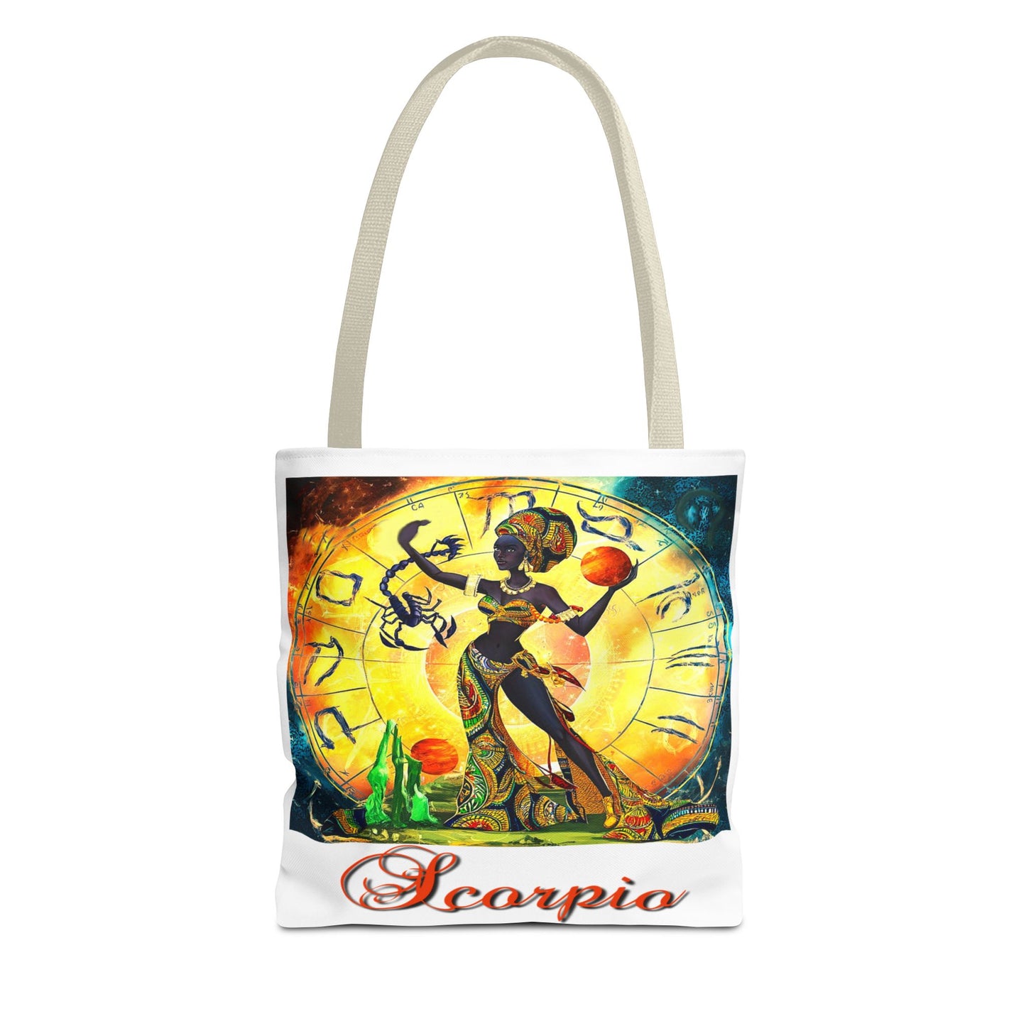 Scorpio White Tote Bag, 3 Sizes