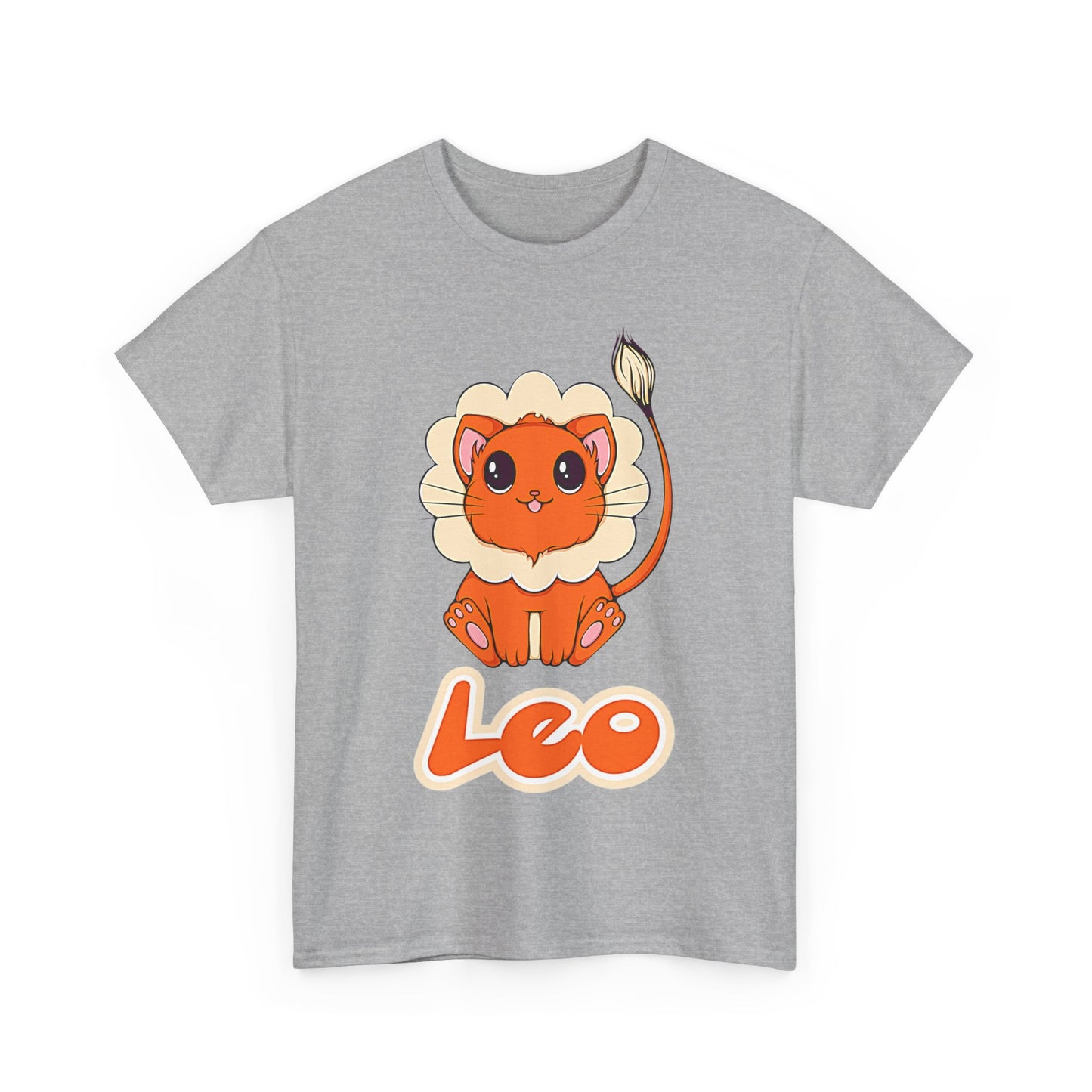 Leo Anime Cat, Unisex Heavy Cotton Tee