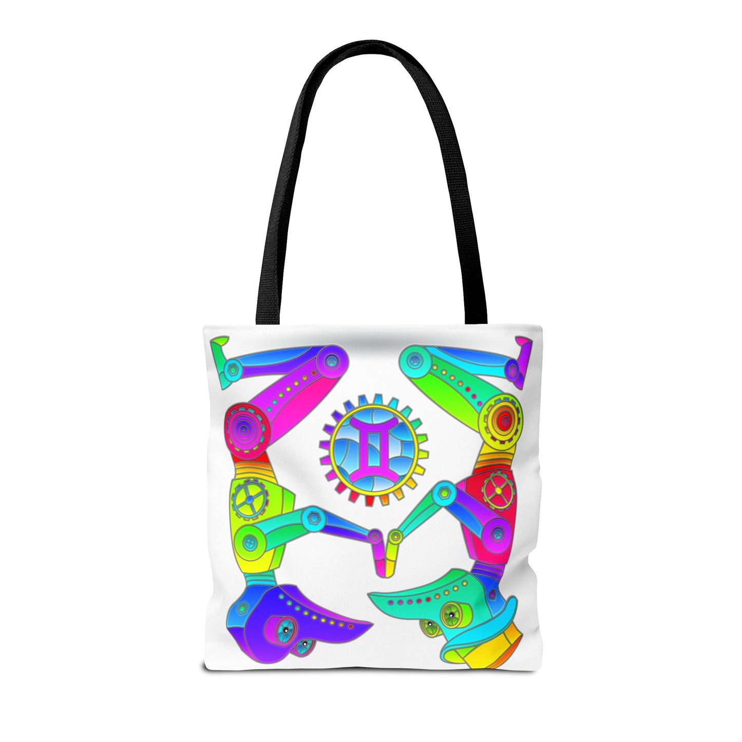 Gemini Rainbow Steampunk, White Tote Bag