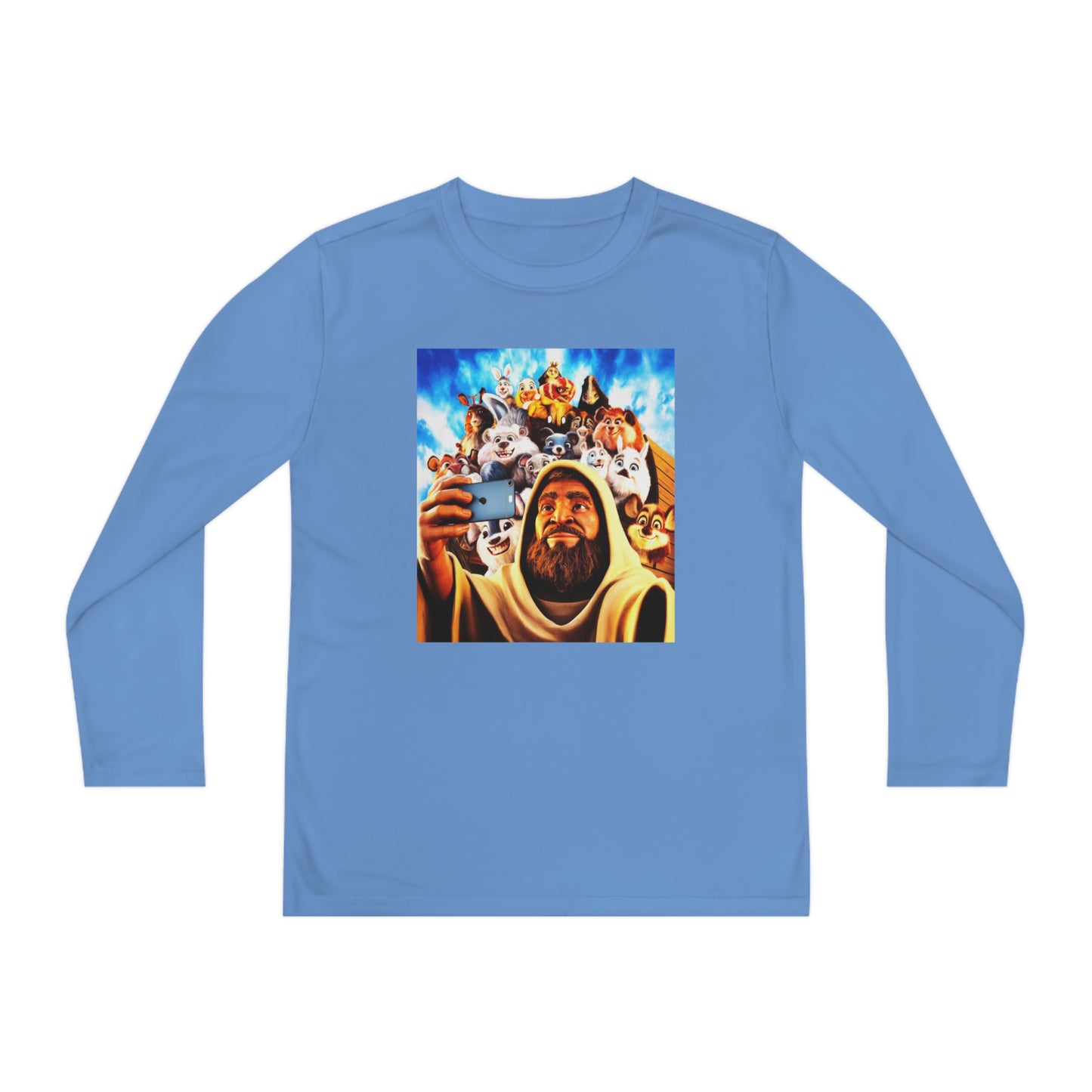 Noah's Selfie, Youth Long Sleeve Competitor Tee