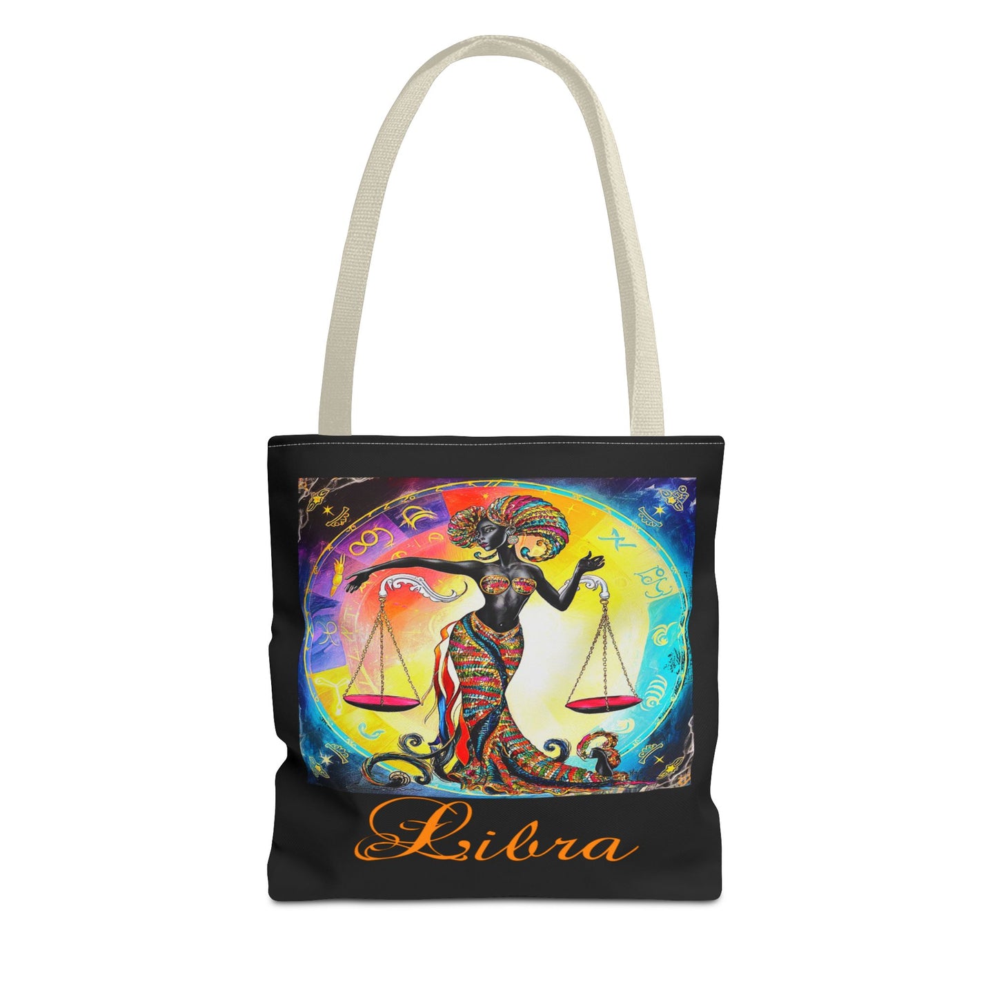 Libra Black Tote Bag, 3 Sizes