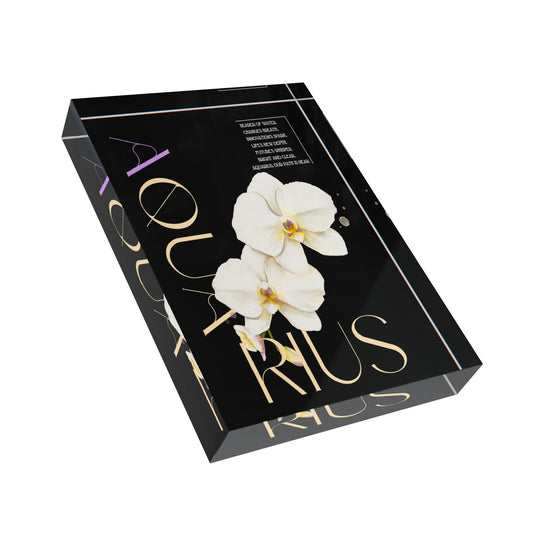 Aquarius Orchids, Photo Block (Black)