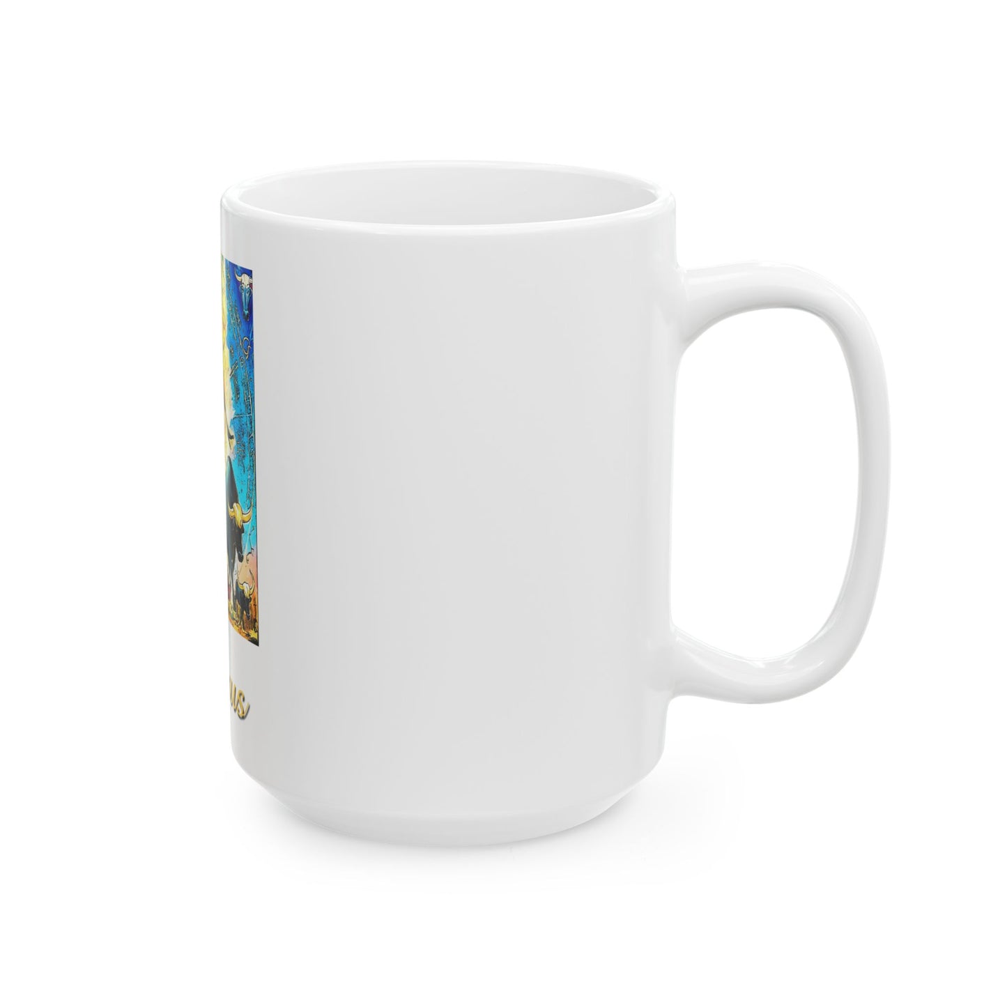 Taurus Ceramic Mug, (11oz, 15oz)