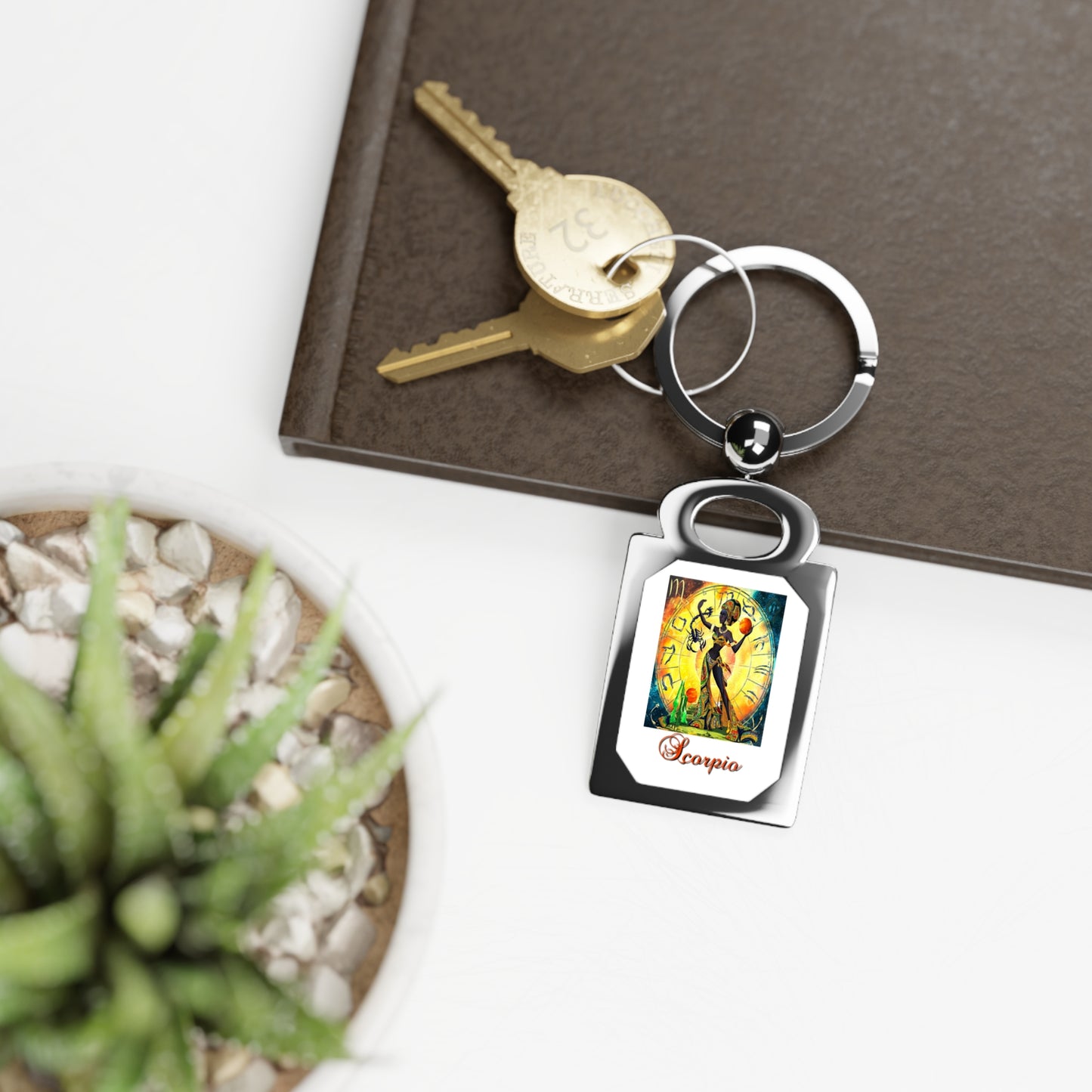 Scorpio, Rectangle Photo Keyring