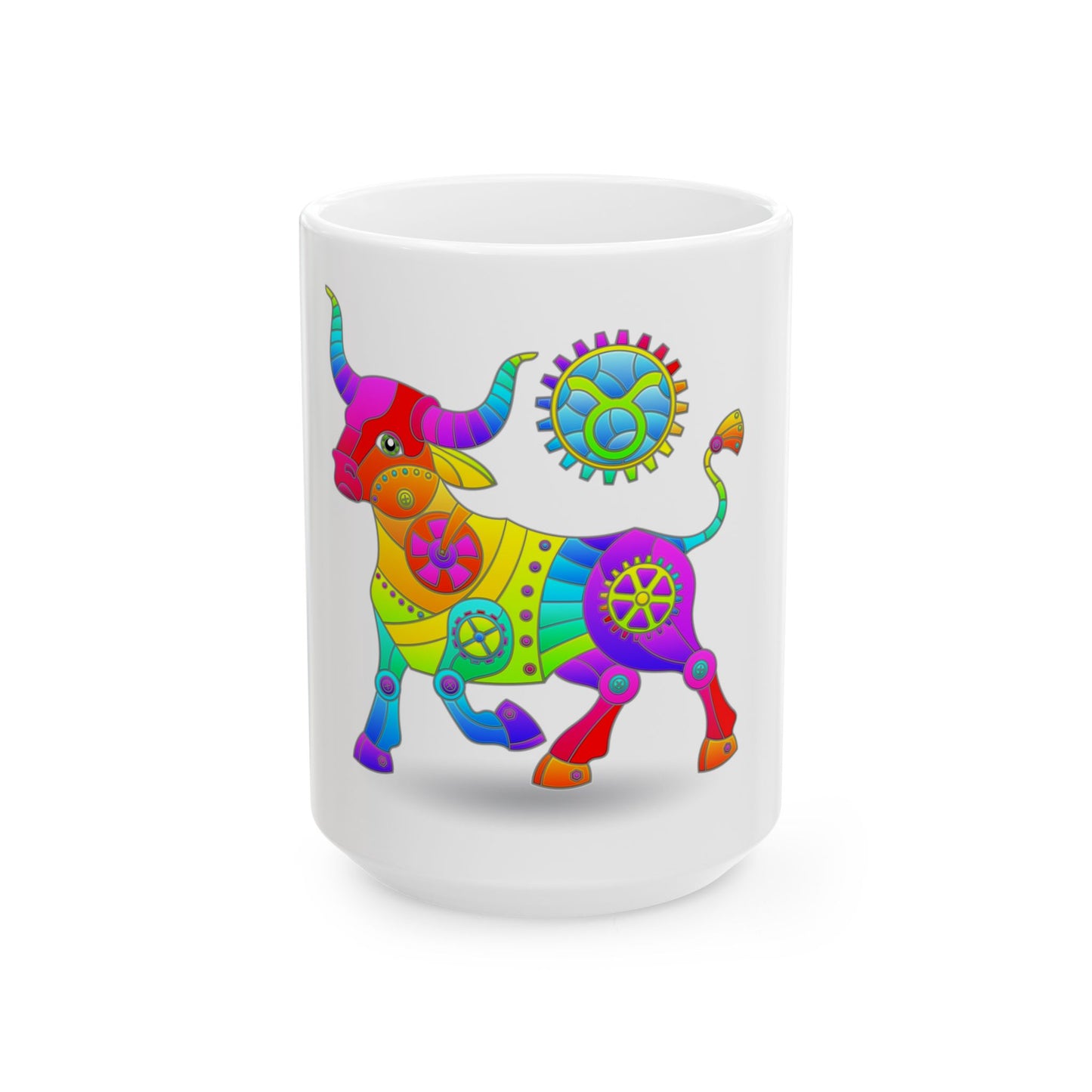 Taurus Rainbow Steampunk, Ceramic Mug (11oz, 15oz)