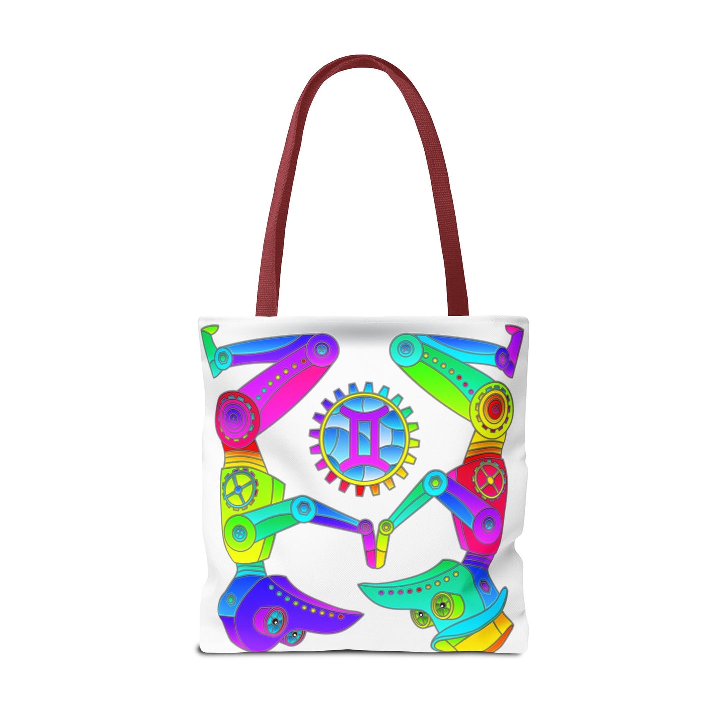 Gemini Rainbow Steampunk, White Tote Bag