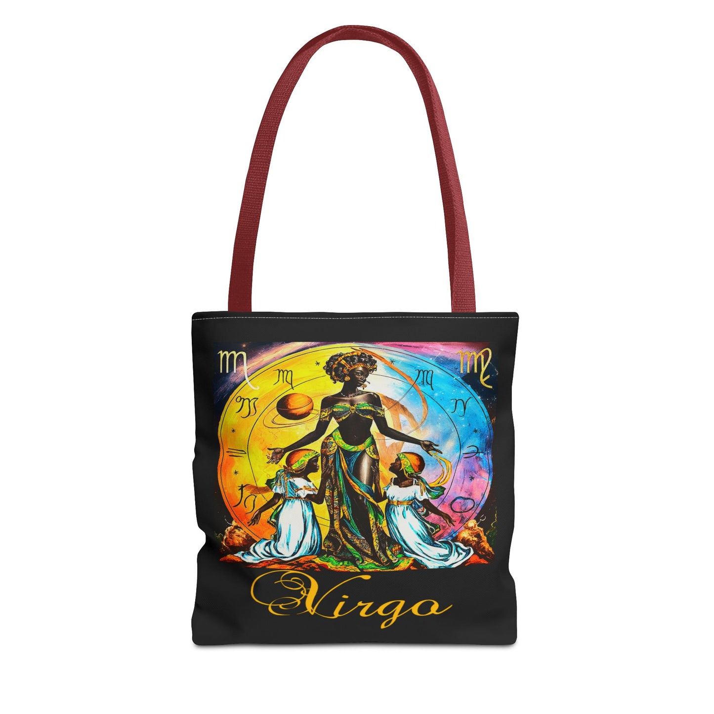 Virgo Black Tote Bag, 3 Sizes