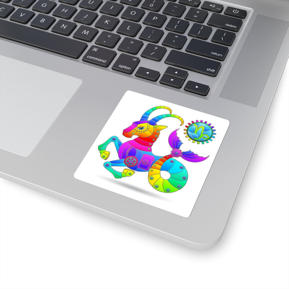 Capricorn Rainbow Steampunk, Kiss-Cut Stickers