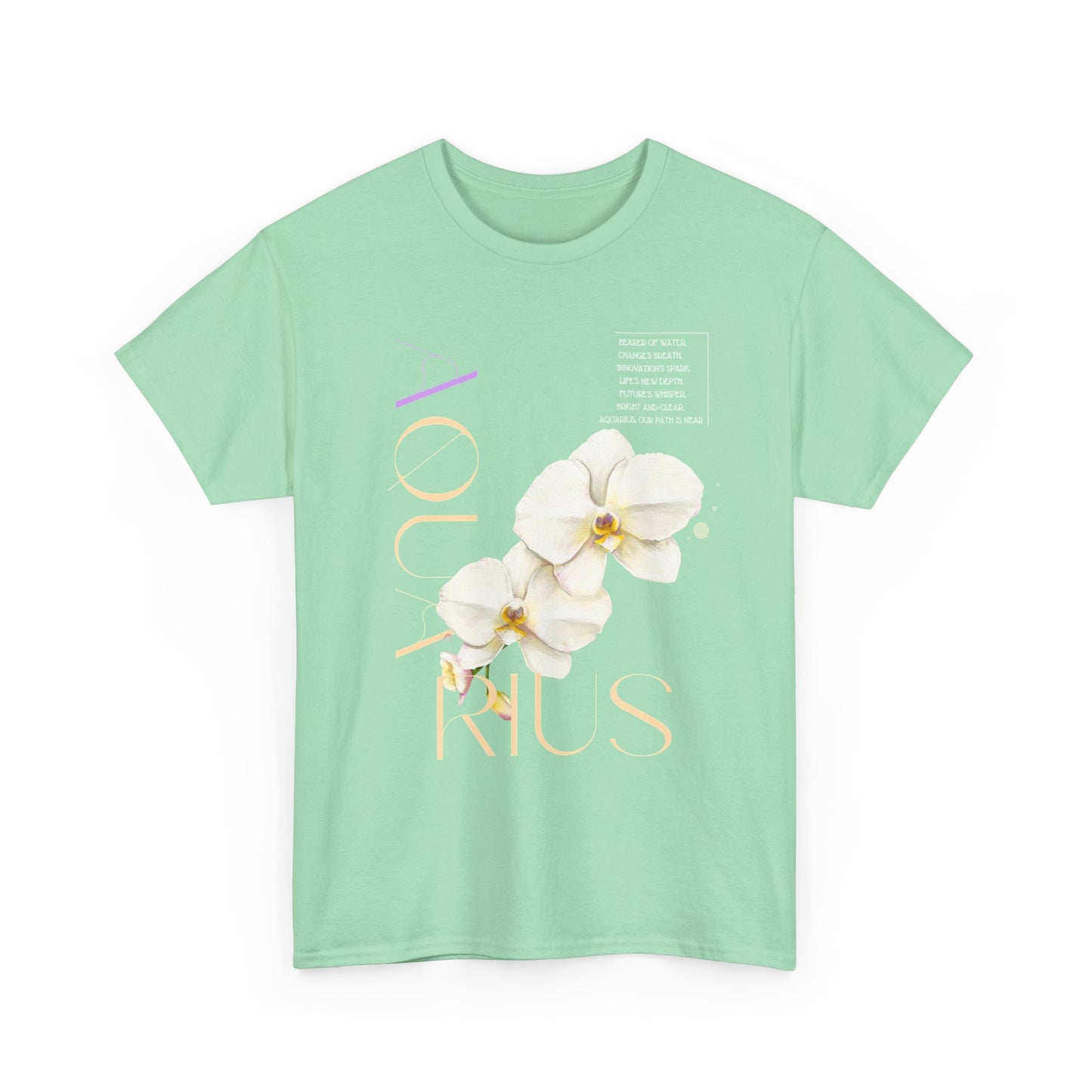 Aquarius Orchids, Unisex Heavy Cotton Tee