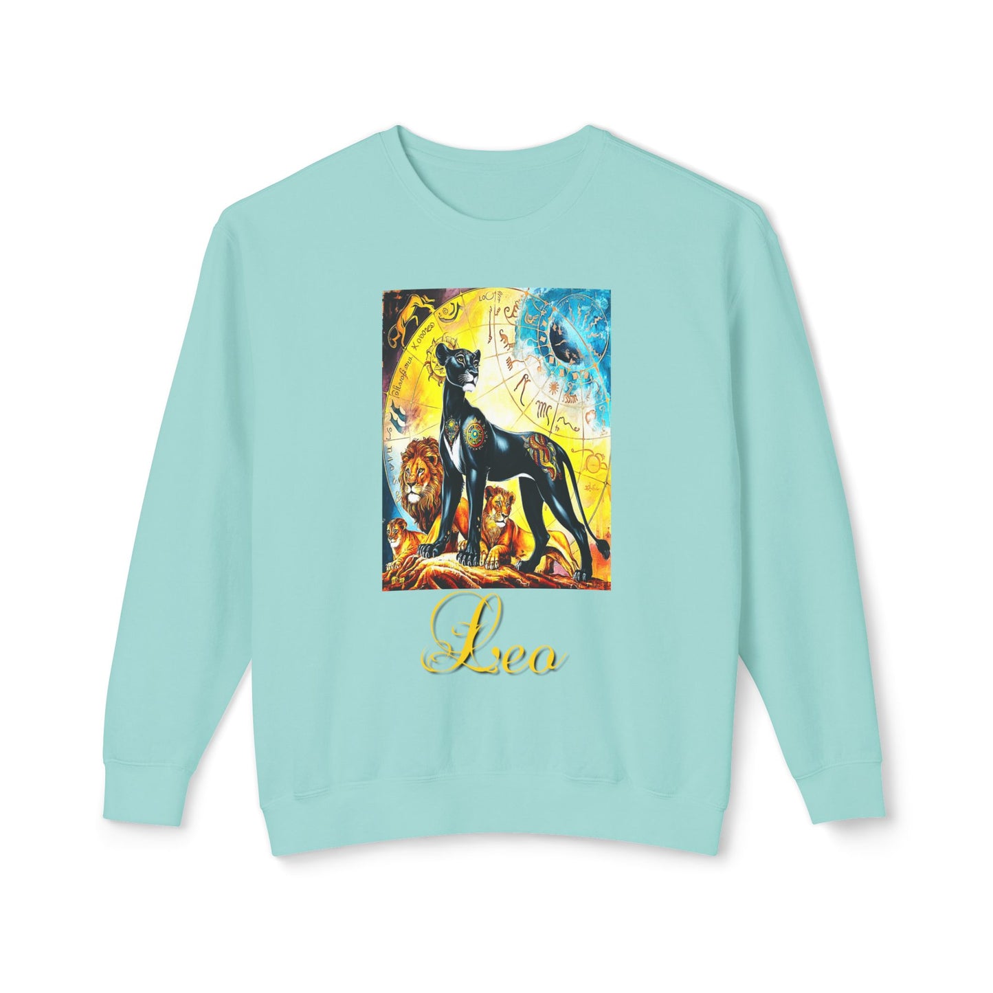 Leo, Unisex Lightweight Crewneck Sweatshirt