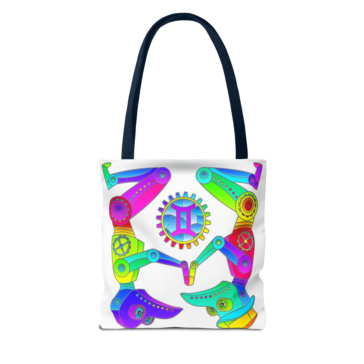 Gemini Rainbow Steampunk, White Tote Bag