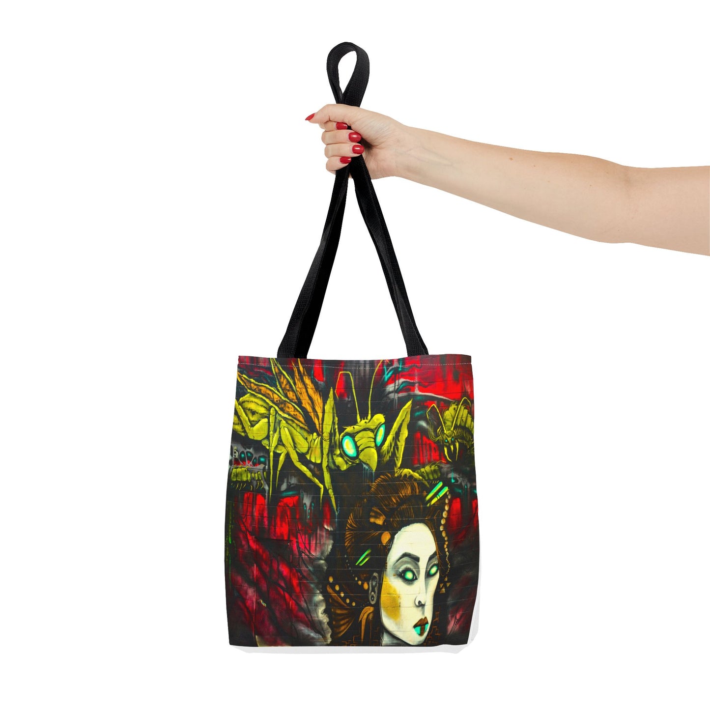 Alien Grasshopper Tote Bag, 3 Sizes