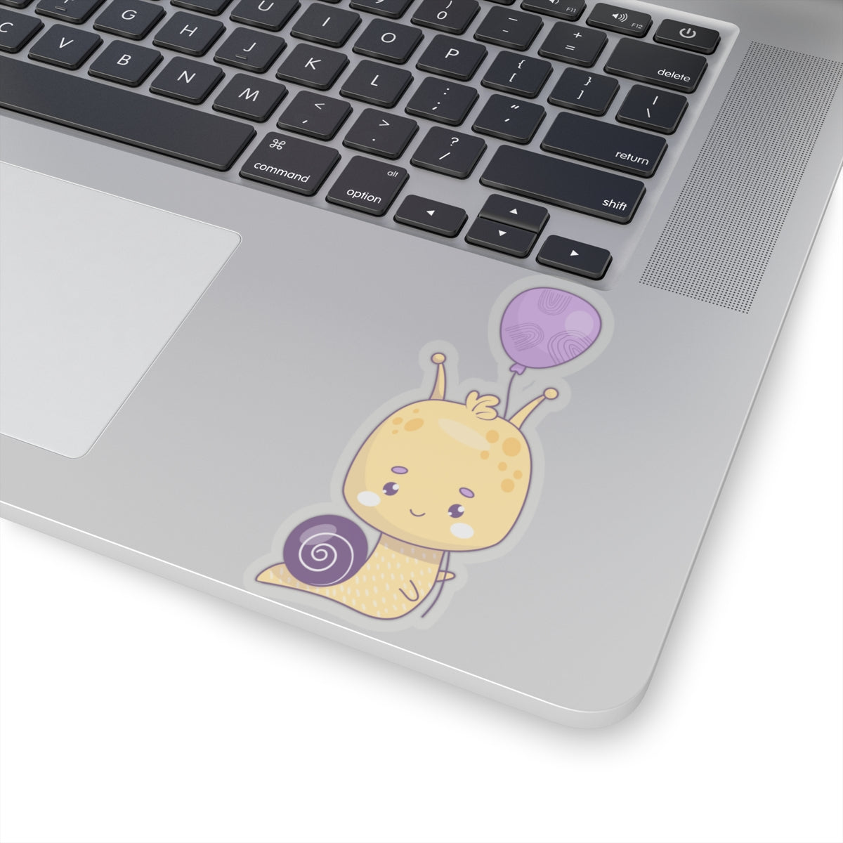 Purple Birthday Snail, Kiss-Cut Stickers