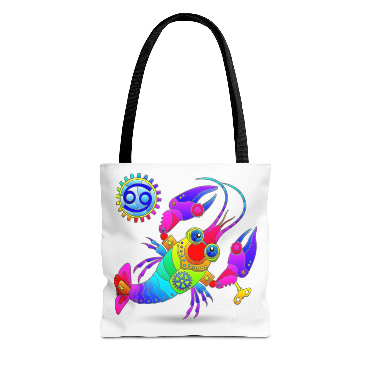 Cancer Rainbow Steampunk, White Tote Bag