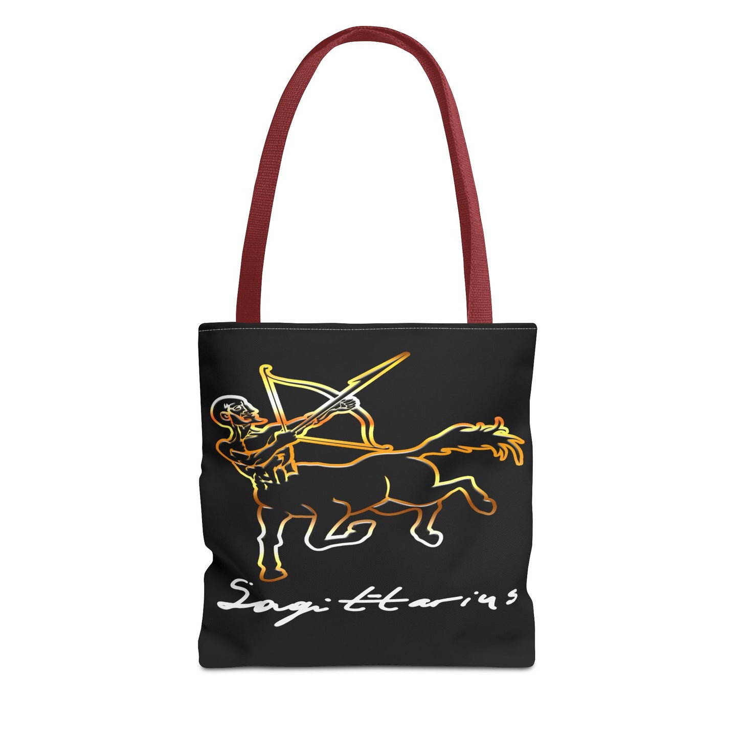 Sagittarius Centaur Archer Black Tote Bag, 3 Sizes