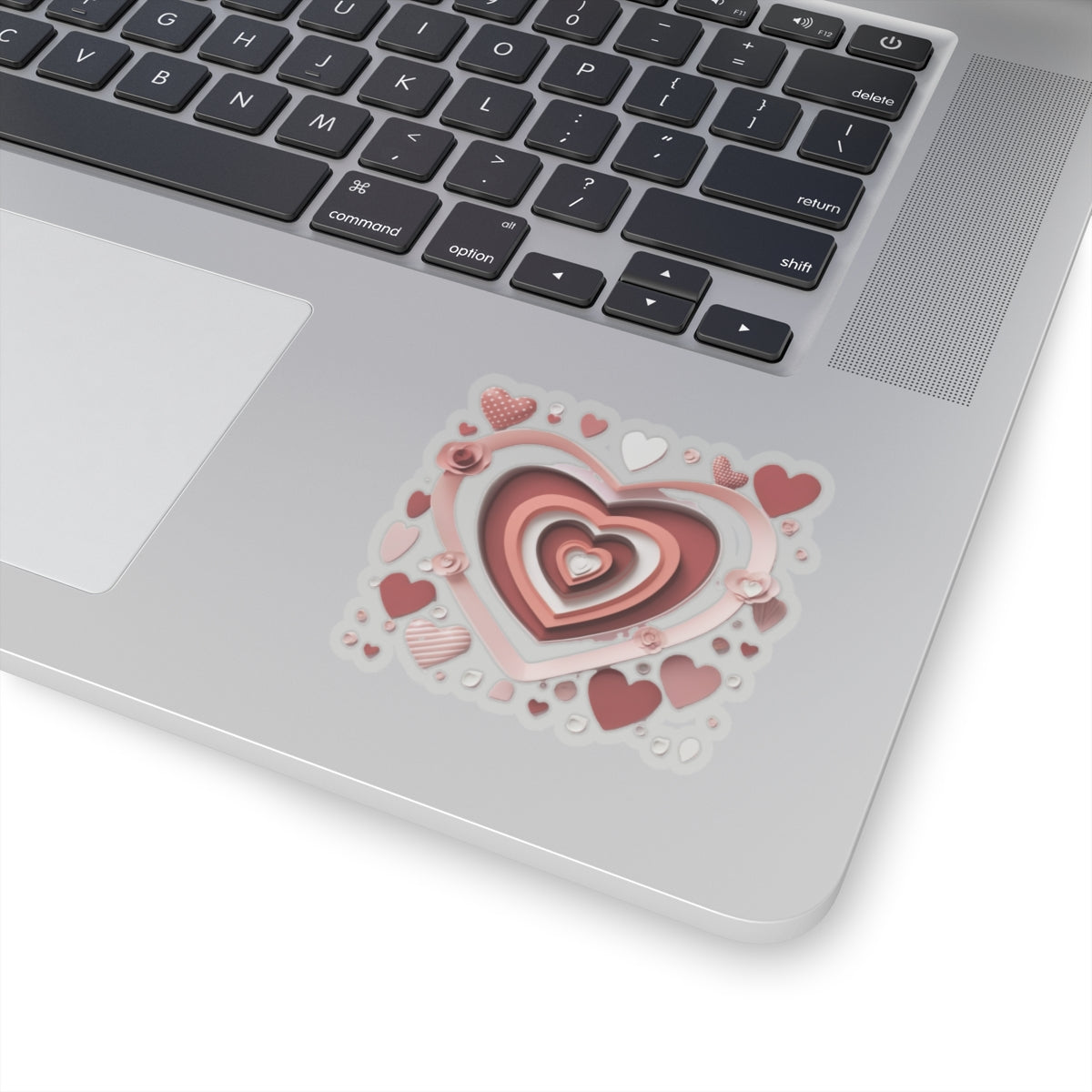 3D Love Hearts, Kiss-Cut Stickers