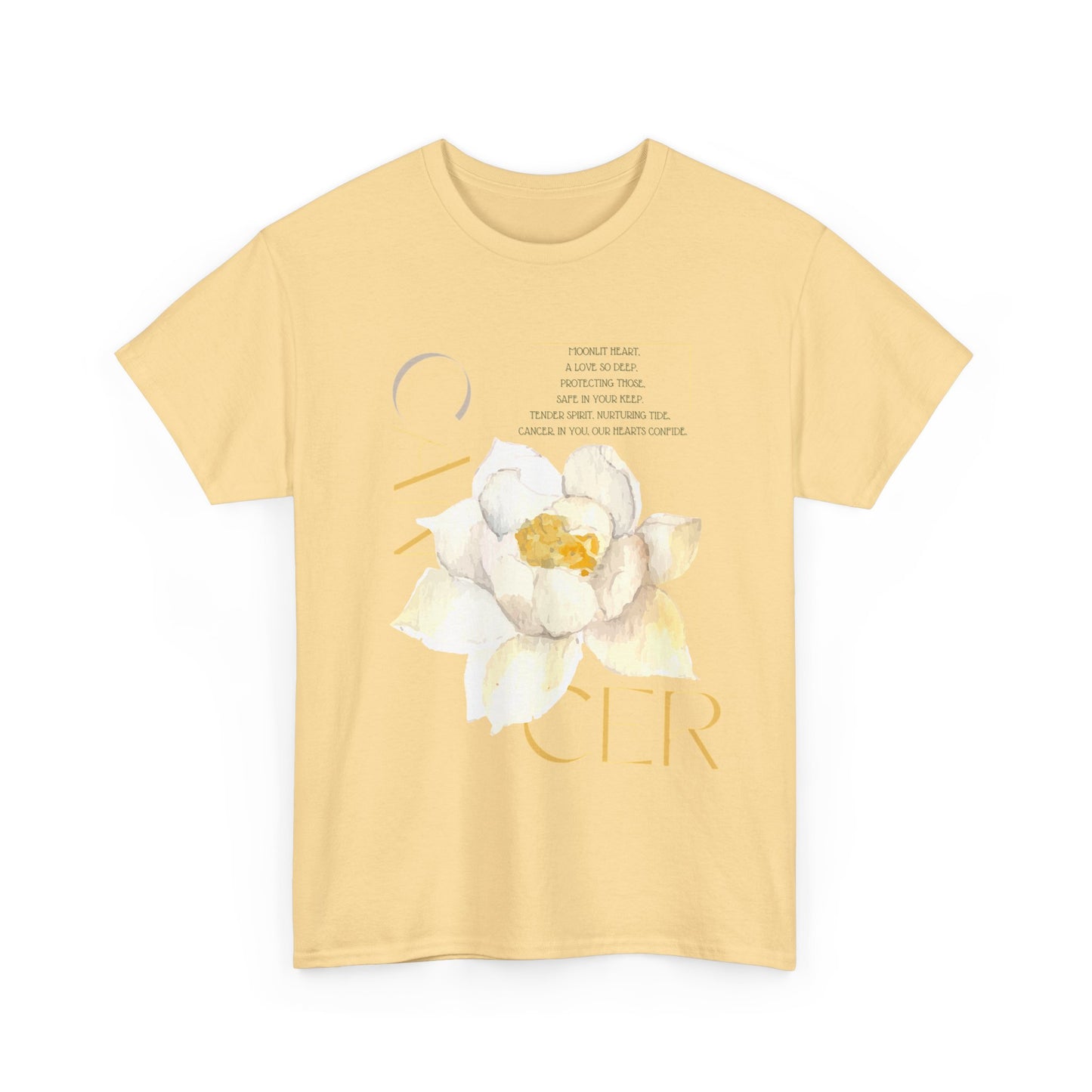 Cancer White Lotus, Unisex Heavy Cotton Tee