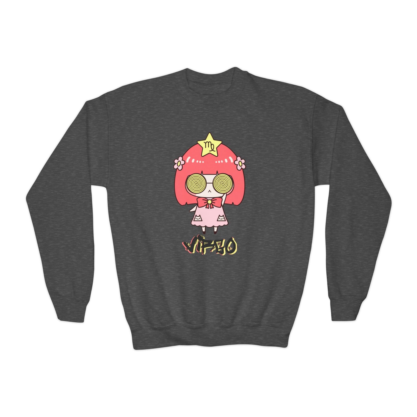 Virgo Vertigo, Youth Crewneck Sweatshirt