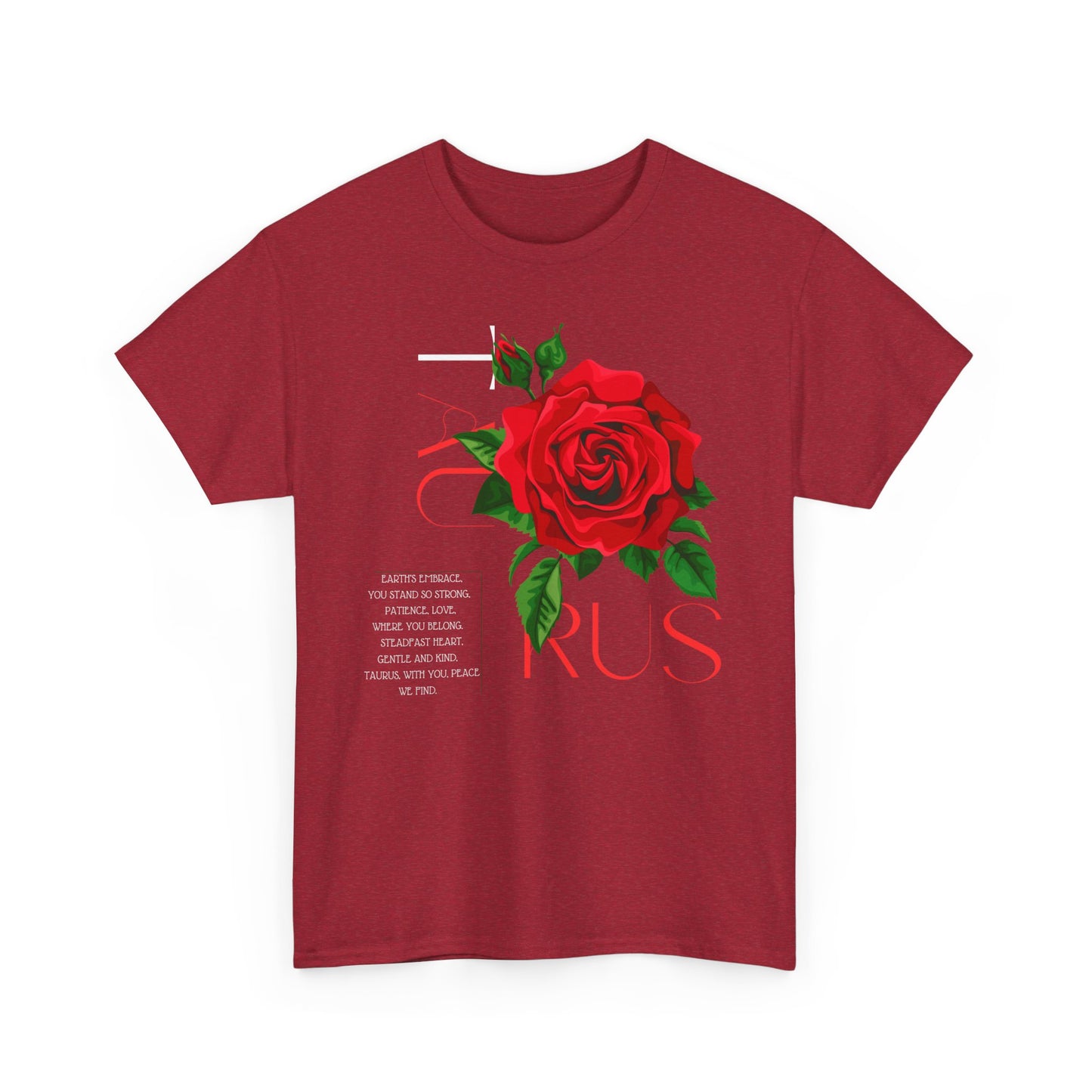 Taurus Rose, Unisex Heavy Cotton Tee