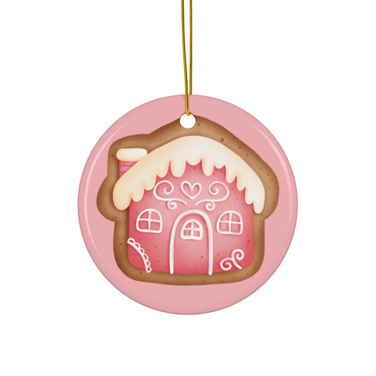 Ceramic Ornament - Gingerbread House Christmas Ornaments