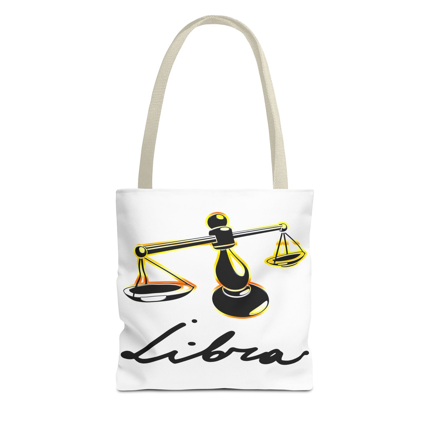 Libra Scales White Tote Bag, 3 Sizes