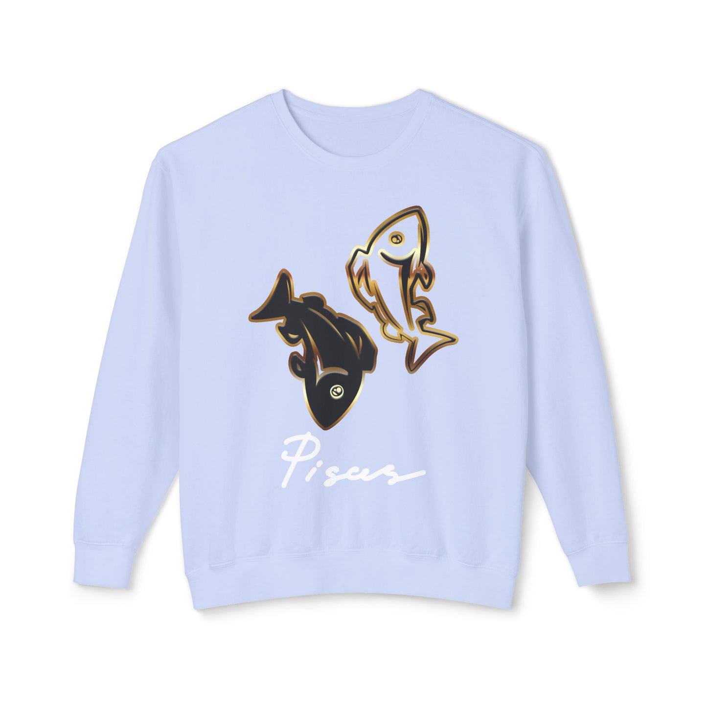 Pisces Fish, Unisex Lightweight Crewneck Sweatshirt