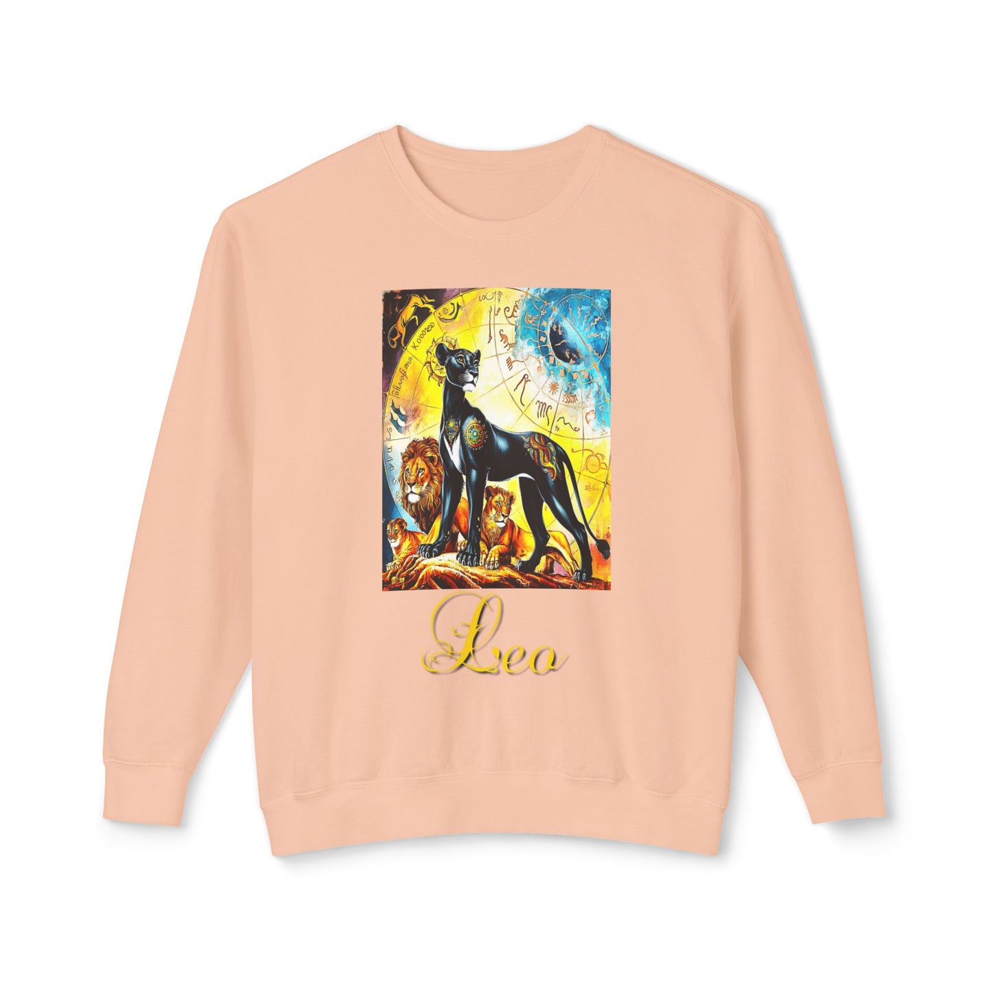 Leo, Unisex Lightweight Crewneck Sweatshirt