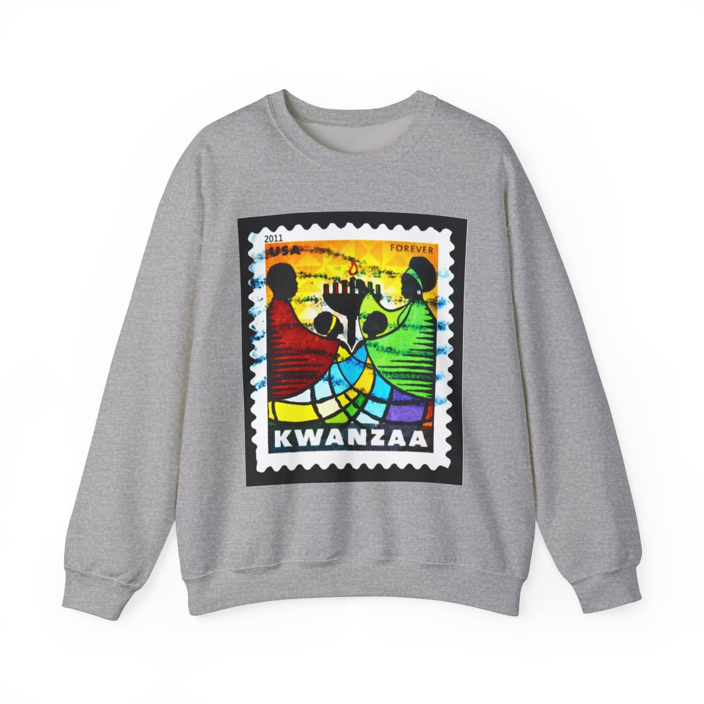 Kwanzaa Forever Stamp, Unisex Heavy Blend™ Crewneck Sweatshirt