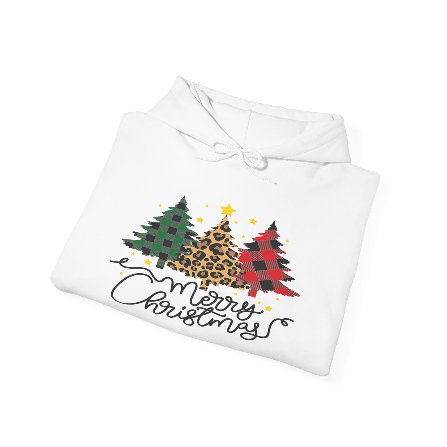 Patchwork Christmas Trees, Unisex Heavy Blend™ Hooded Sweatshirt