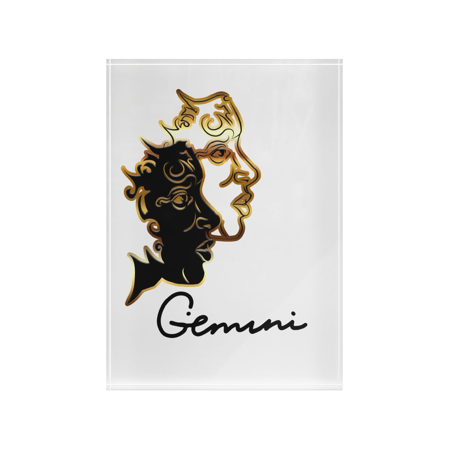 Gemini Twins Photo Block, White