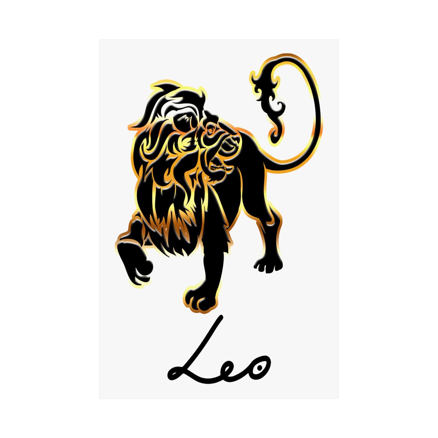 Leo Lion, Matte Vertical Posters (White)