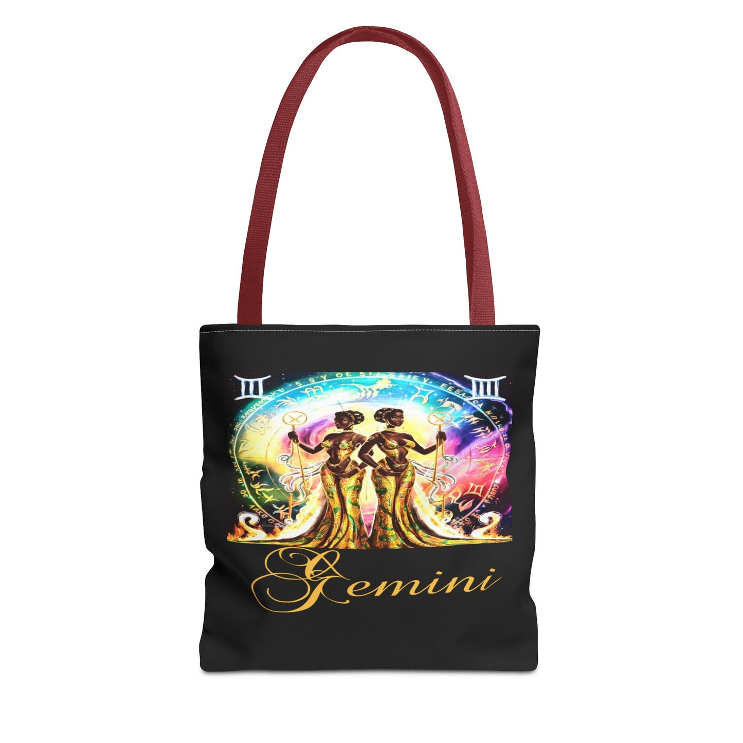 Gemini I Black Tote Bag, 3 Sizes