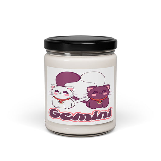 Gemini Anime Cats Soy Candle, 10 Scents