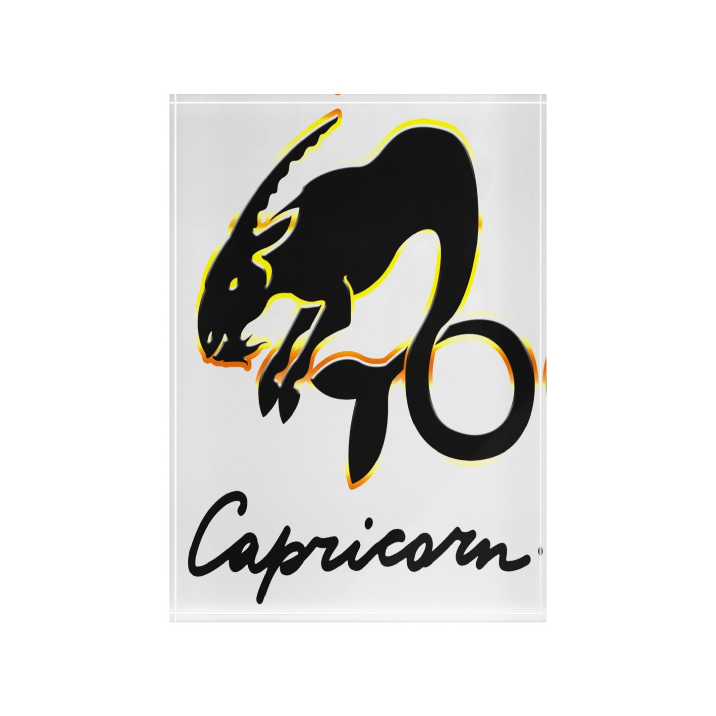 Capricorn Goat, Photo Block (White)