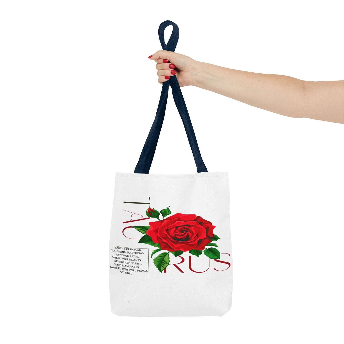 Taurus Rose White Tote Bag, 3 Sizes