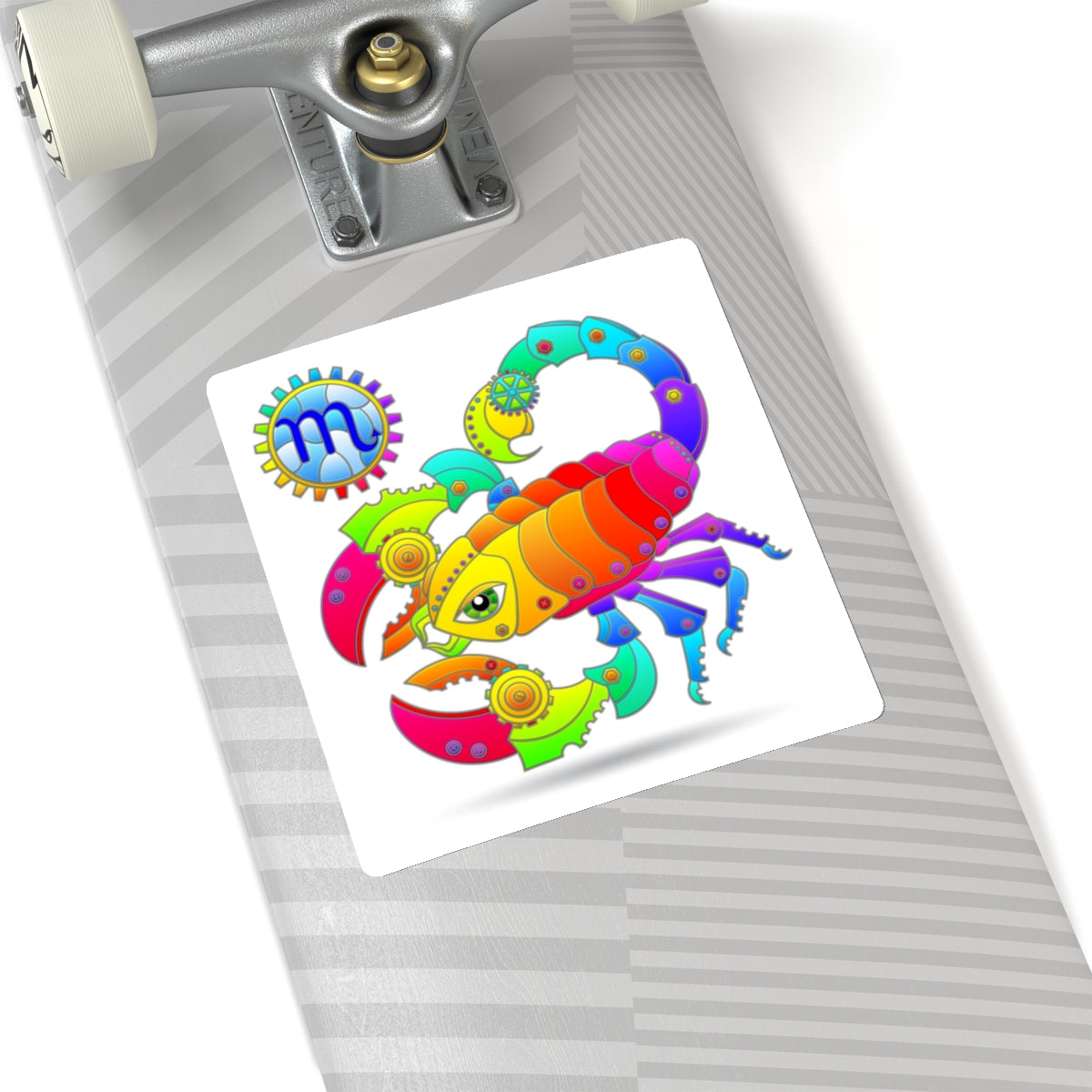 Scorpio Rainbow Steampunk, Kiss-Cut Stickers