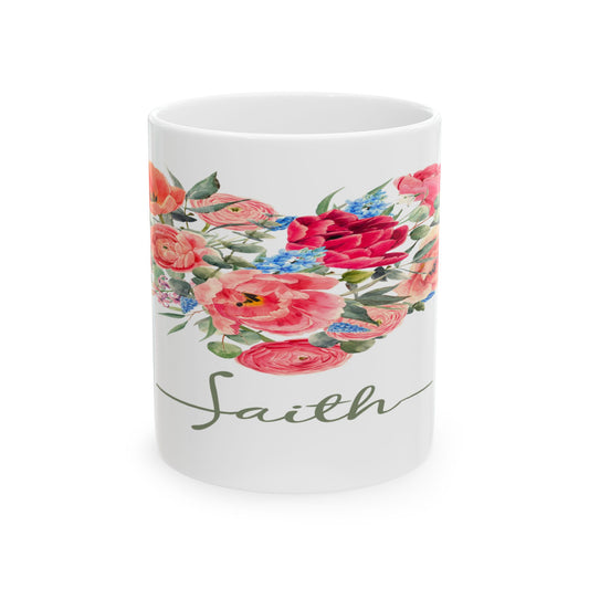 Faith Garden Ceramic Mug, (11oz, 15oz)