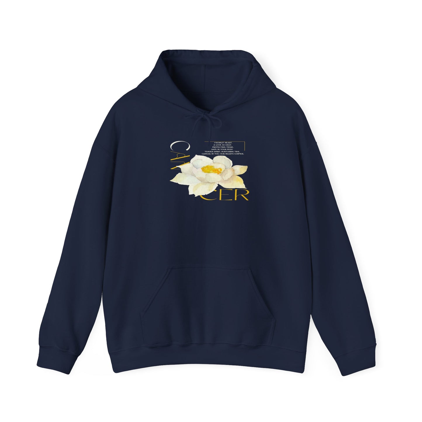 Cancer White Lotus, Unisex Heavy Blend™ Hooded Sweatshirt